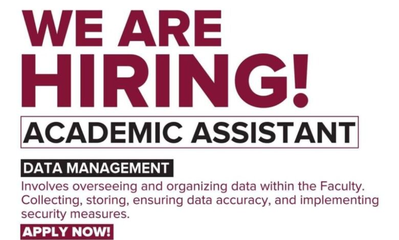 ِAUB is hiring: Academic Assistant